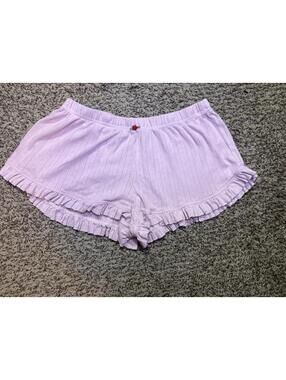Coquette Pink Ruffle Lounge Shorts-Messy Bun Just Chillin